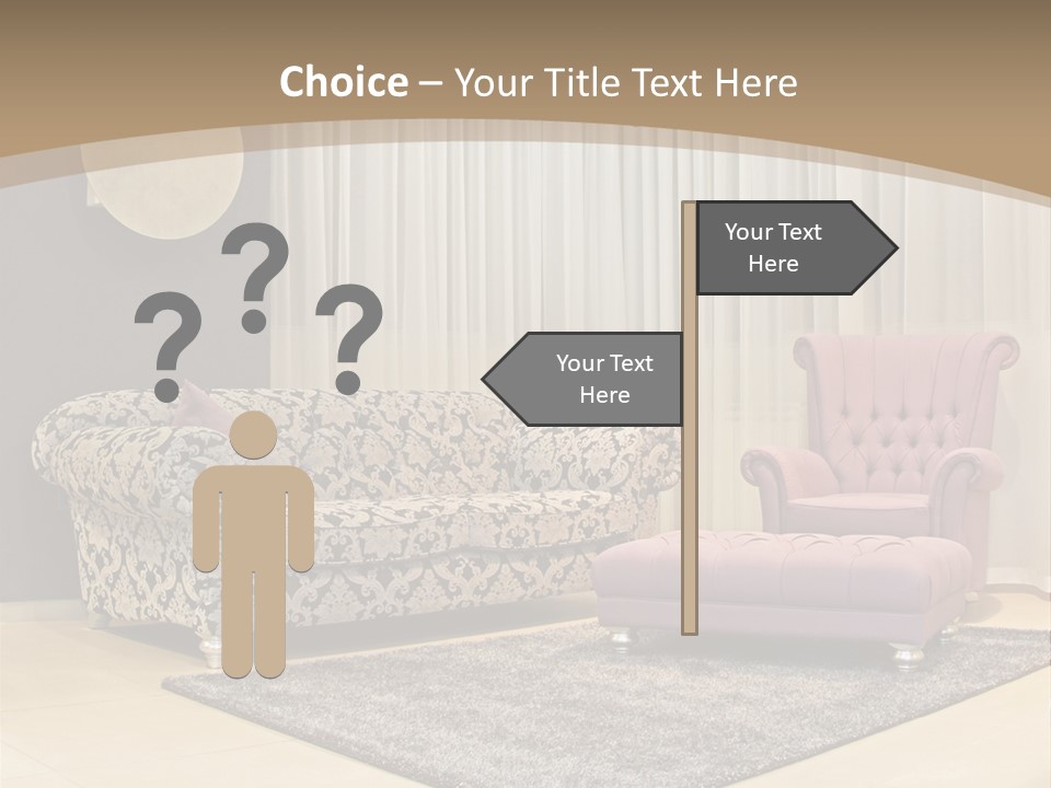 Pattern Home Sofa PowerPoint Template