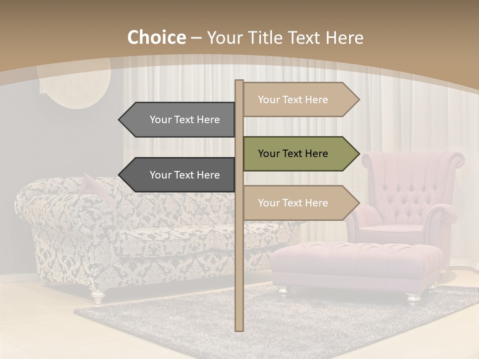 Pattern Home Sofa PowerPoint Template