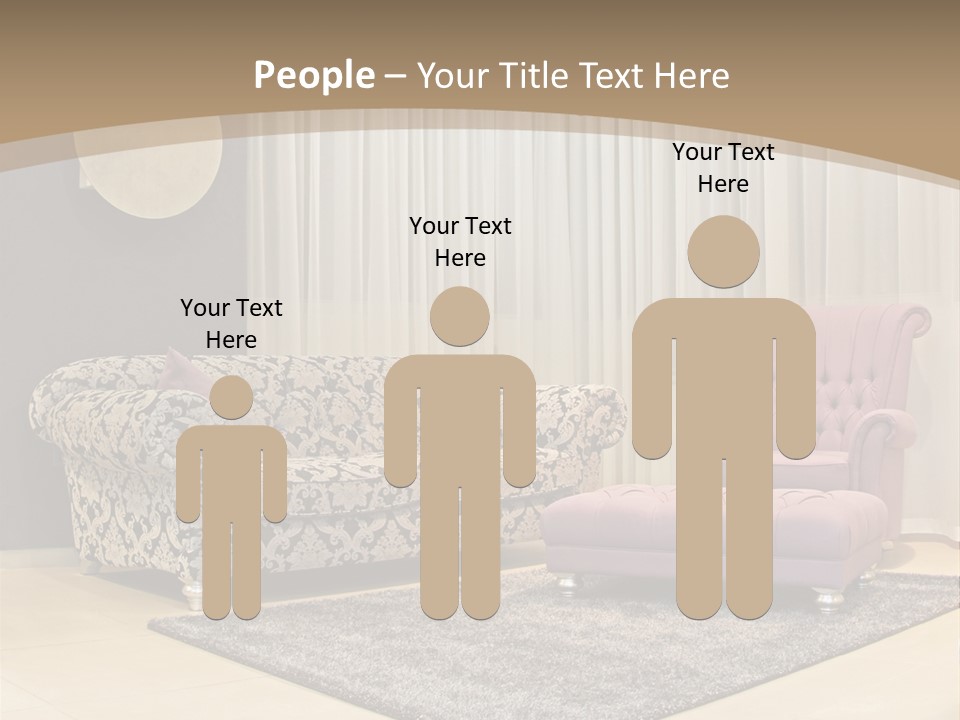 Pattern Home Sofa PowerPoint Template