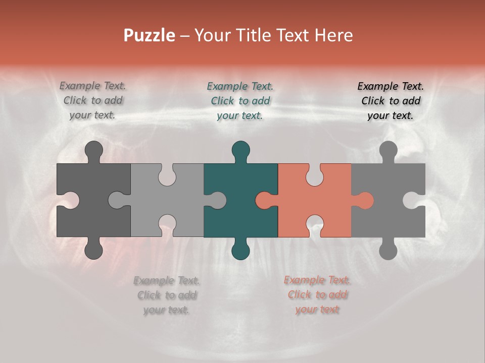 Skull Internal Jaw PowerPoint Template