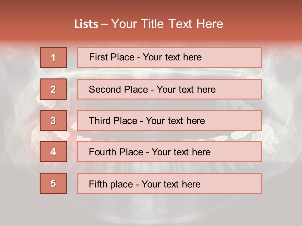 Skull Internal Jaw PowerPoint Template