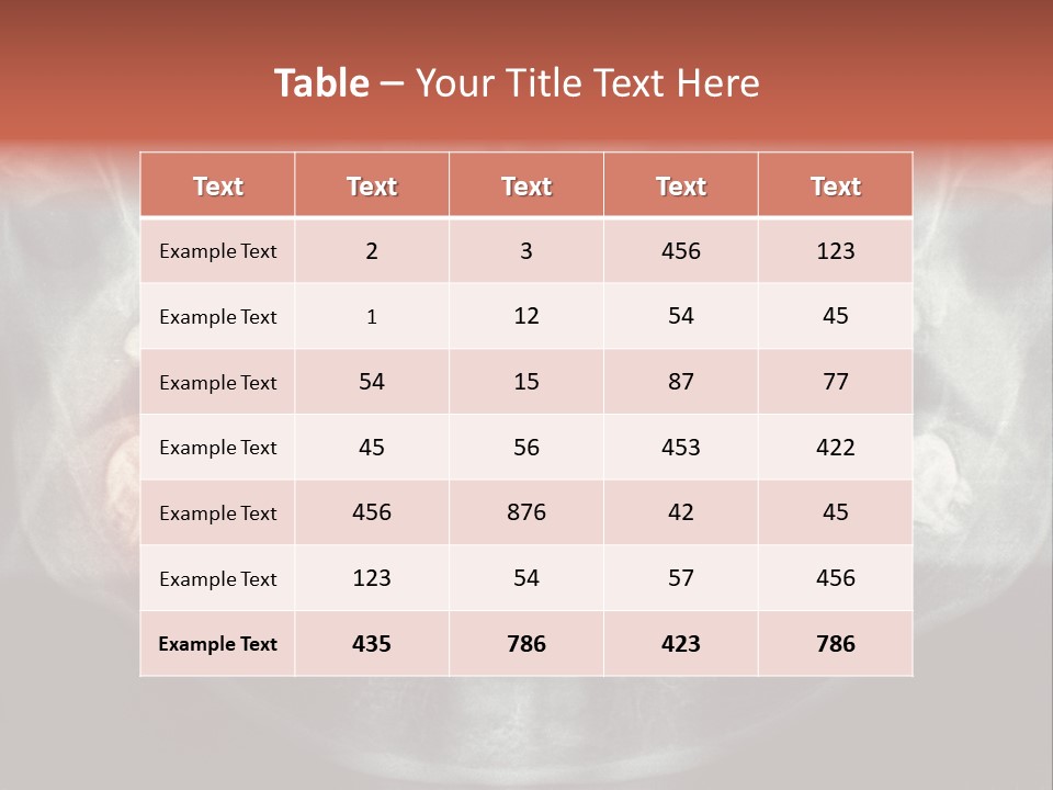 Skull Internal Jaw PowerPoint Template