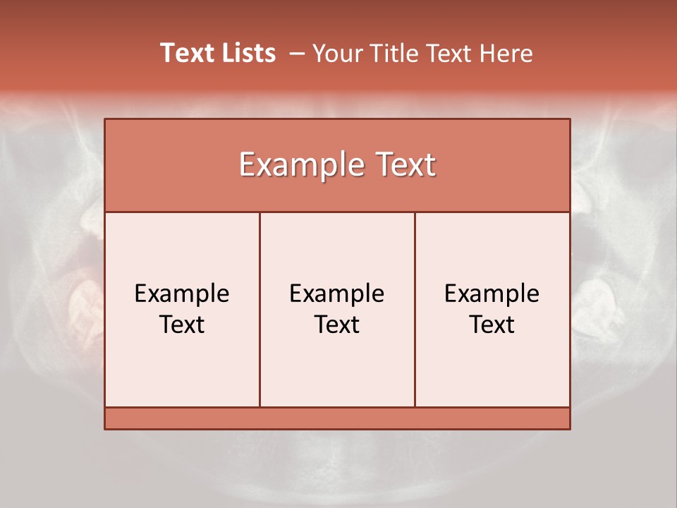 Skull Internal Jaw PowerPoint Template