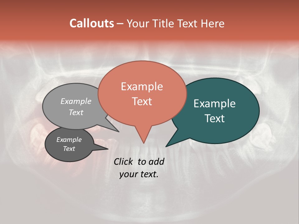 Skull Internal Jaw PowerPoint Template