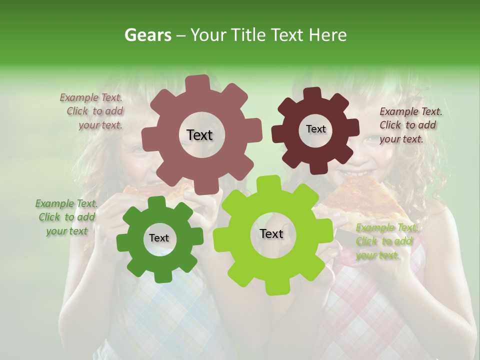 Red Meal Hair PowerPoint Template