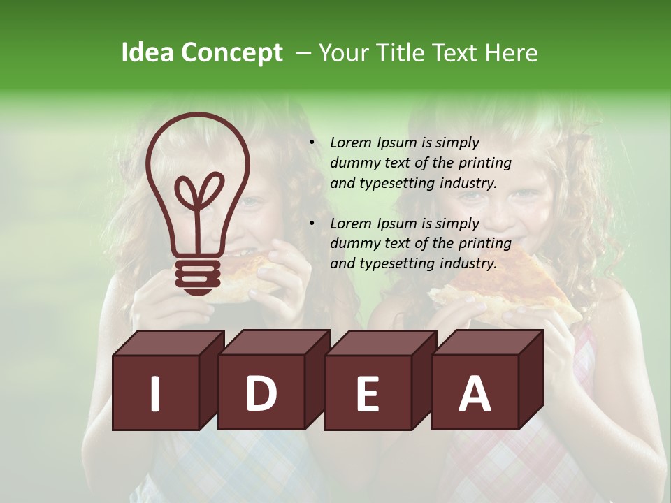 Red Meal Hair PowerPoint Template