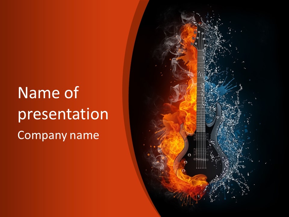 Instrument Back Rock PowerPoint Template