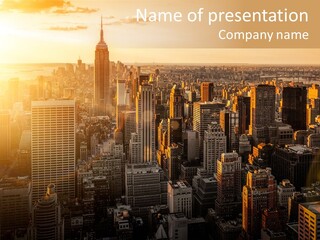 Place Downtown Empire PowerPoint Template