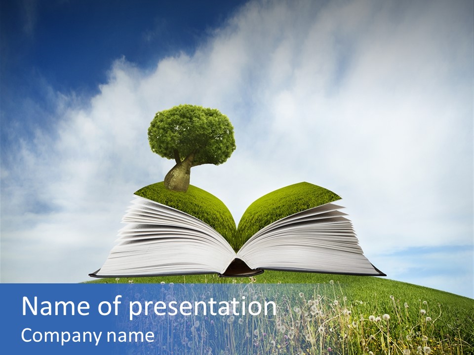 Background Green Studying PowerPoint Template