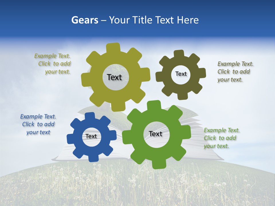 Background Green Studying PowerPoint Template