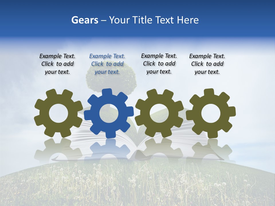 Background Green Studying PowerPoint Template