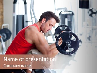 Adult Lifting Trainer PowerPoint Template