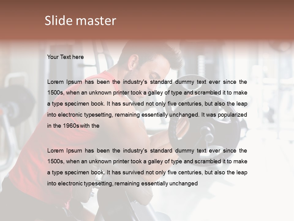 Adult Lifting Trainer PowerPoint Template