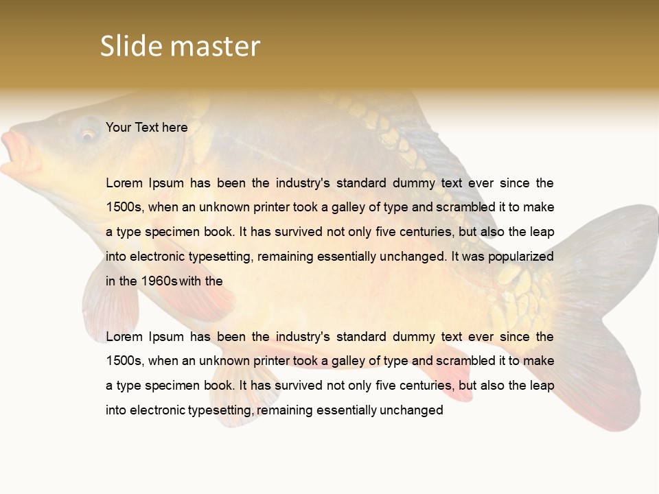 Carp Omega  Marine Life PowerPoint Template