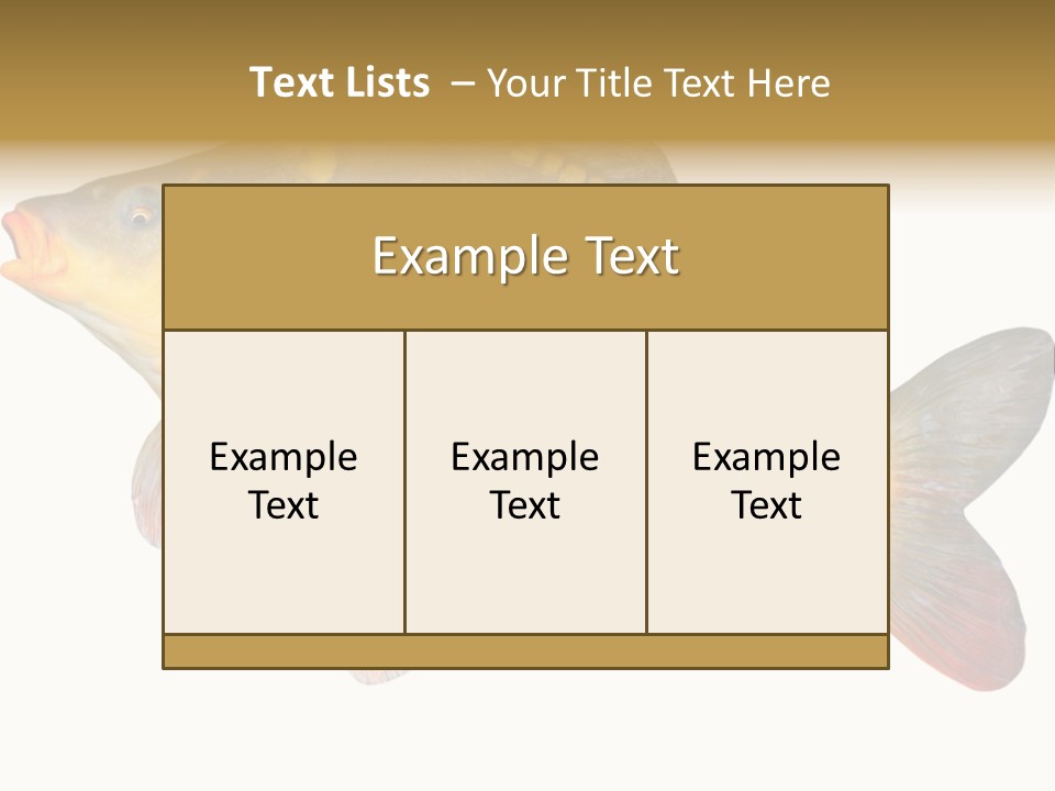 Carp Omega  Marine Life PowerPoint Template