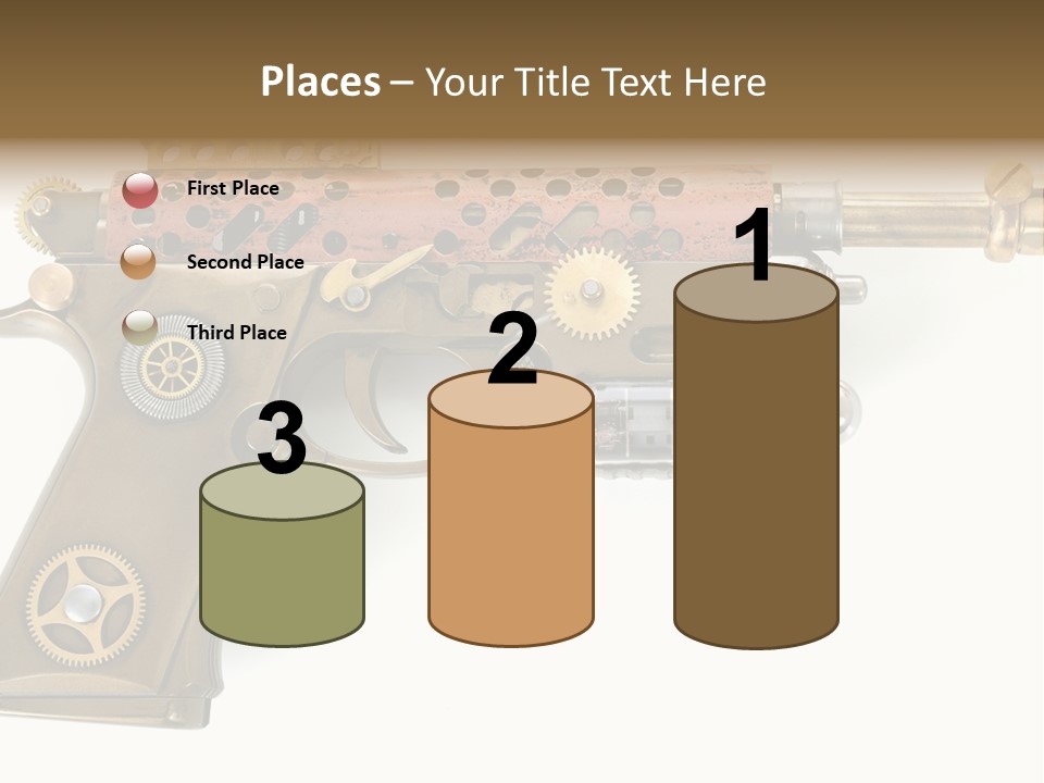 Mad Futuristic Handgun PowerPoint Template