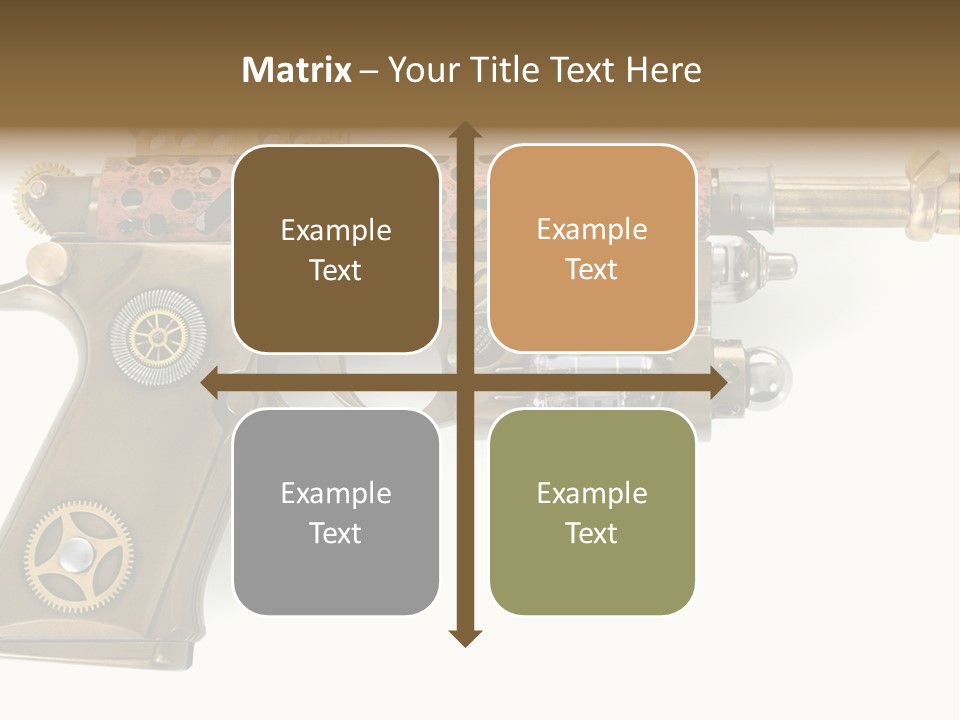 Mad Futuristic Handgun PowerPoint Template