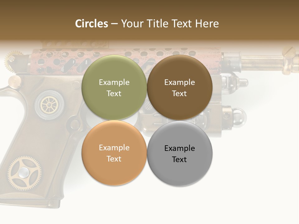 Mad Futuristic Handgun PowerPoint Template