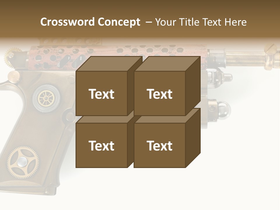 Mad Futuristic Handgun PowerPoint Template