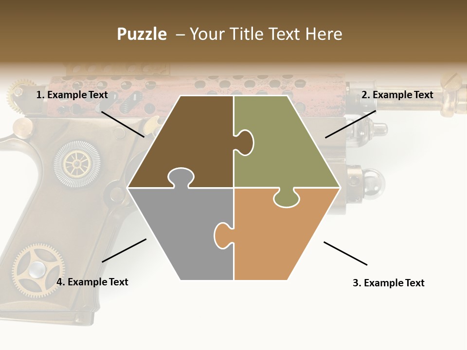 Mad Futuristic Handgun PowerPoint Template