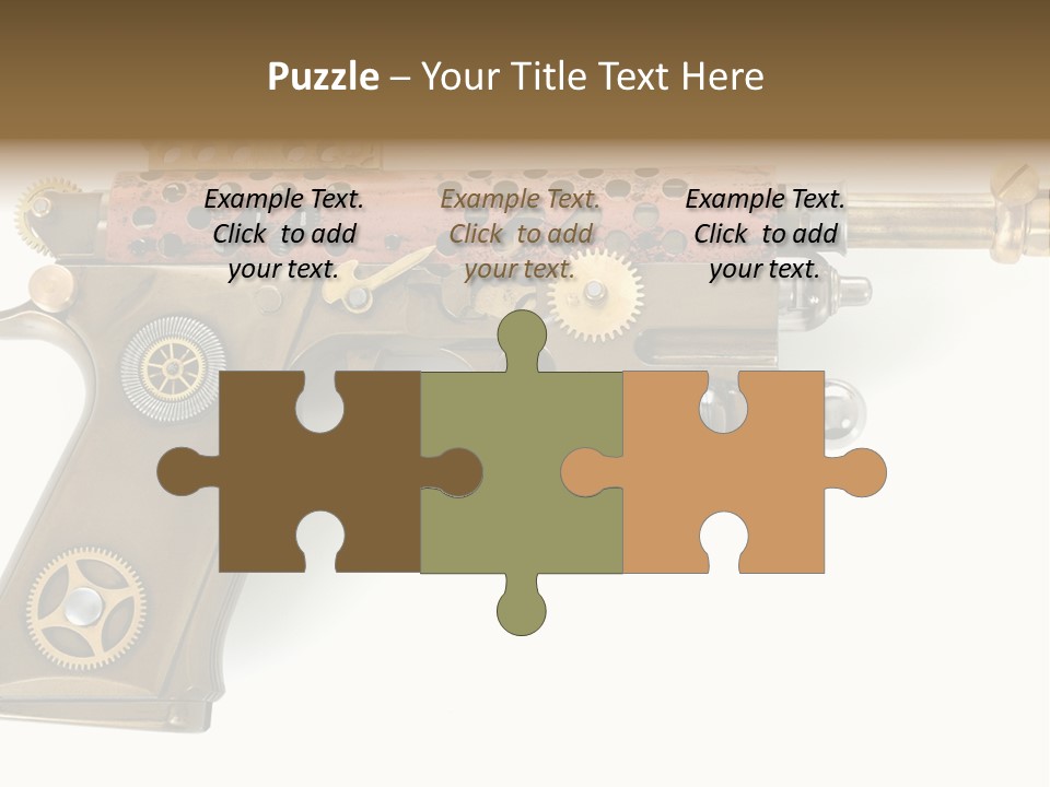 Mad Futuristic Handgun PowerPoint Template