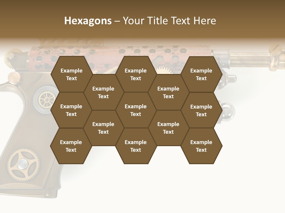 Mad Futuristic Handgun PowerPoint Template