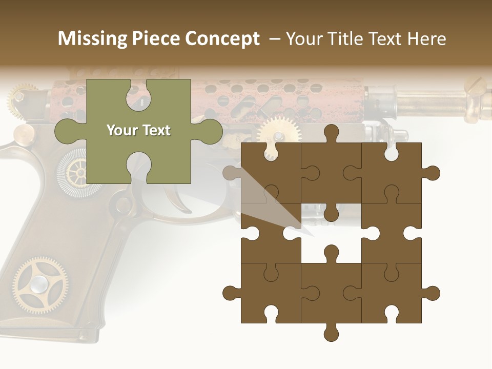 Mad Futuristic Handgun PowerPoint Template