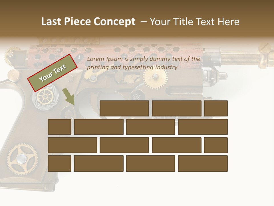 Mad Futuristic Handgun PowerPoint Template