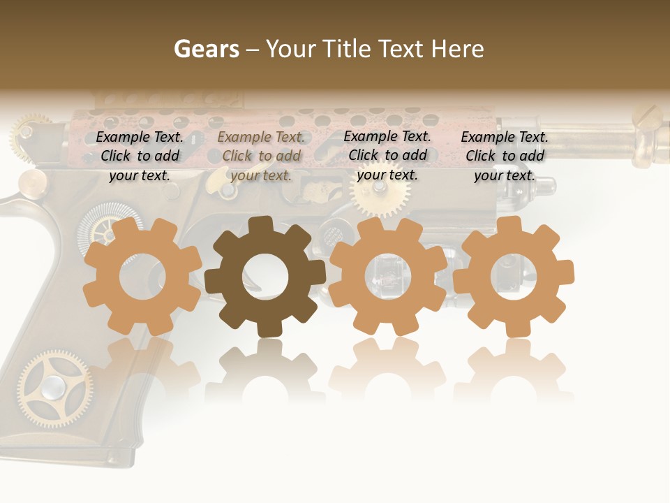 Mad Futuristic Handgun PowerPoint Template