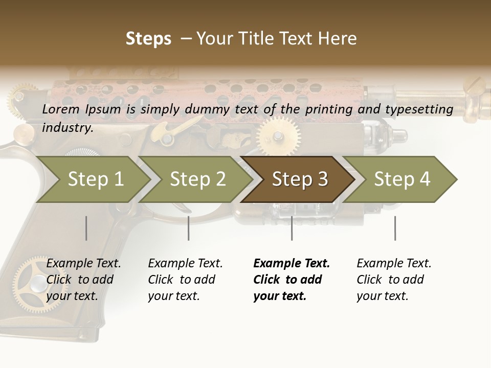 Mad Futuristic Handgun PowerPoint Template