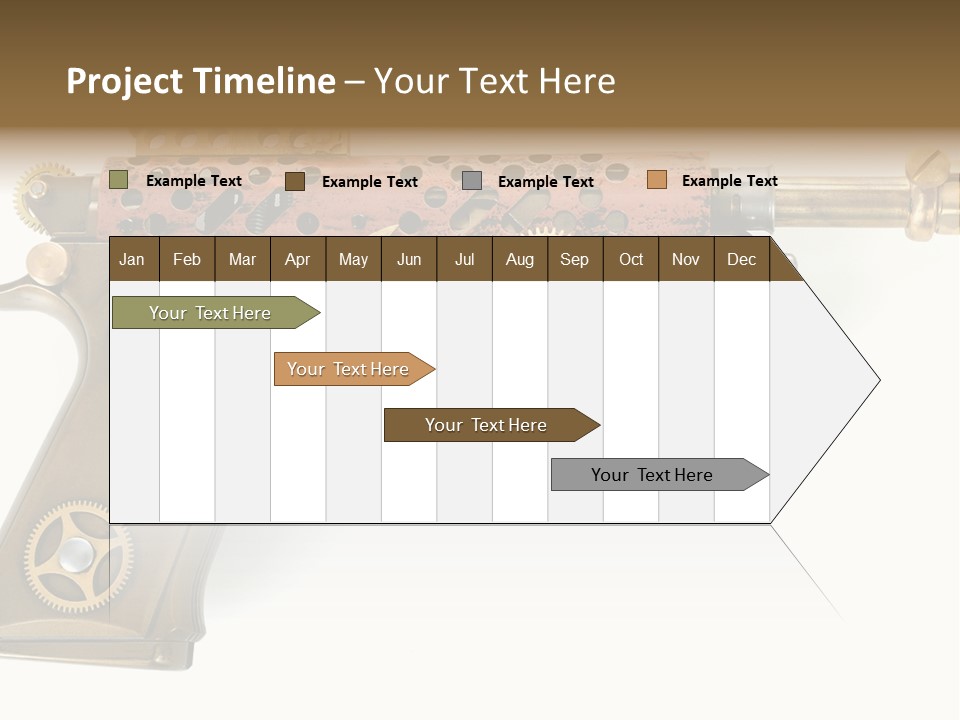 Mad Futuristic Handgun PowerPoint Template