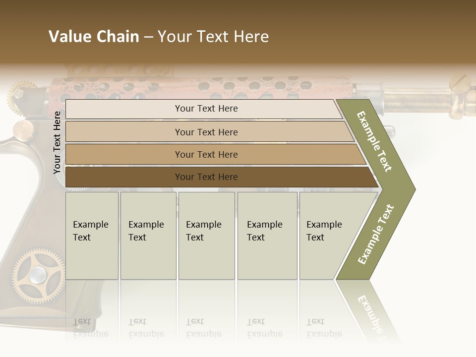 Mad Futuristic Handgun PowerPoint Template
