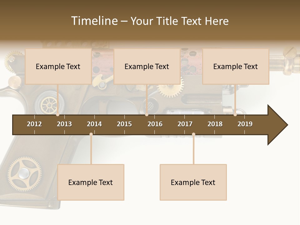 Mad Futuristic Handgun PowerPoint Template