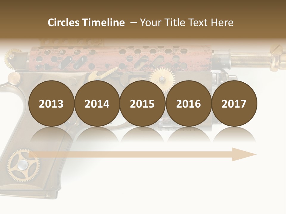 Mad Futuristic Handgun PowerPoint Template