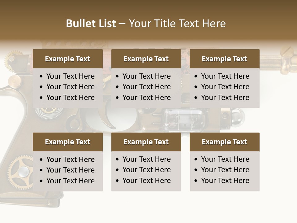 Mad Futuristic Handgun PowerPoint Template