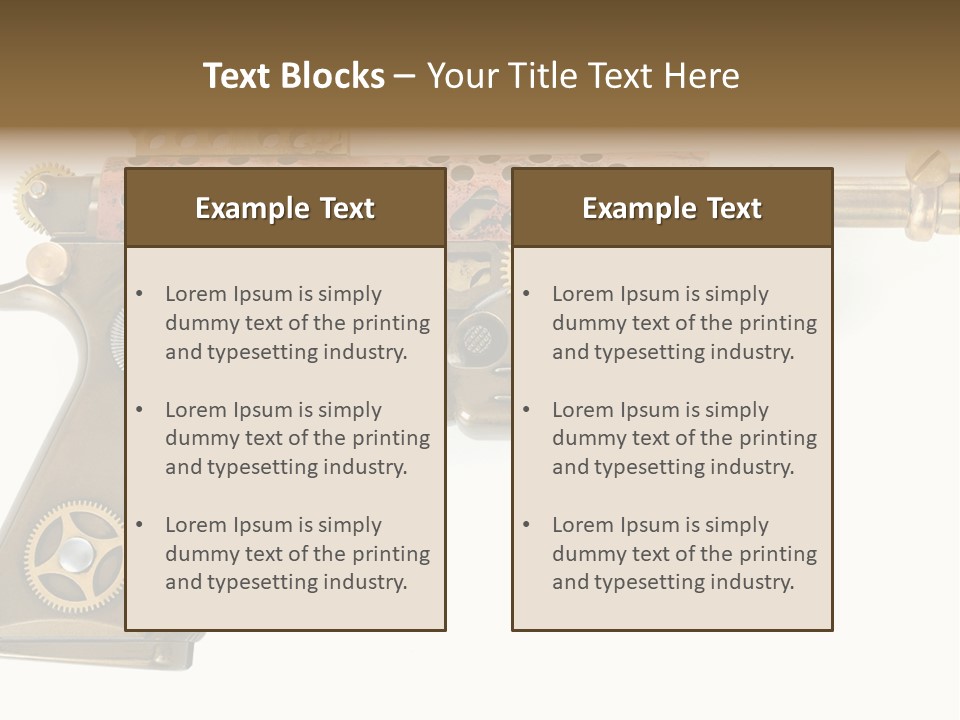 Mad Futuristic Handgun PowerPoint Template