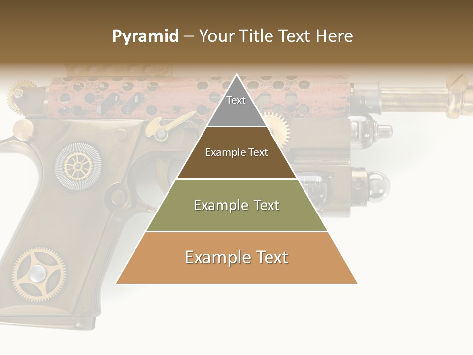 Mad Futuristic Handgun PowerPoint Template