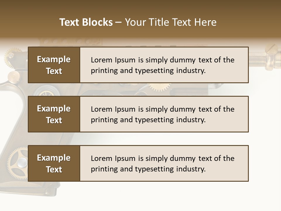 Mad Futuristic Handgun PowerPoint Template
