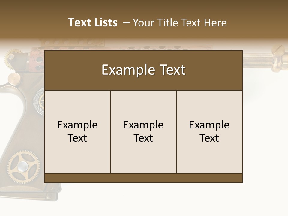 Mad Futuristic Handgun PowerPoint Template