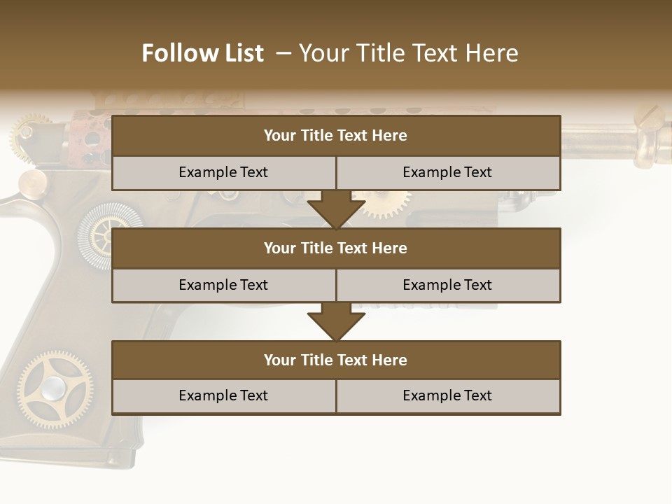 Mad Futuristic Handgun PowerPoint Template