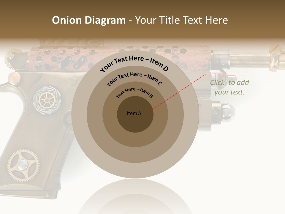 Mad Futuristic Handgun PowerPoint Template