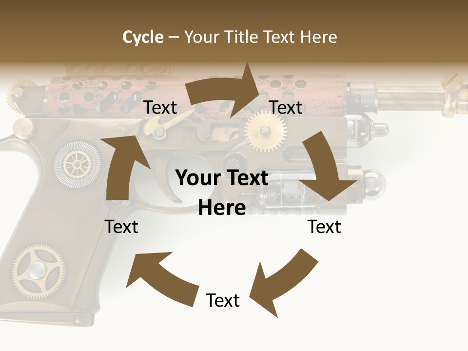 Mad Futuristic Handgun PowerPoint Template