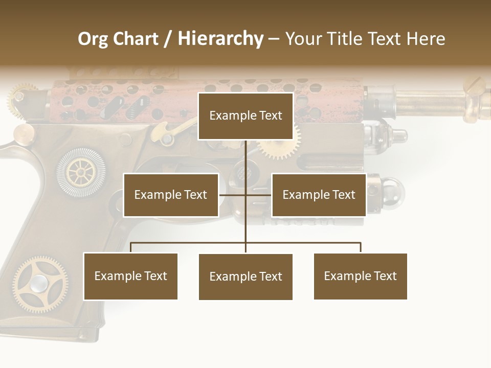 Mad Futuristic Handgun PowerPoint Template
