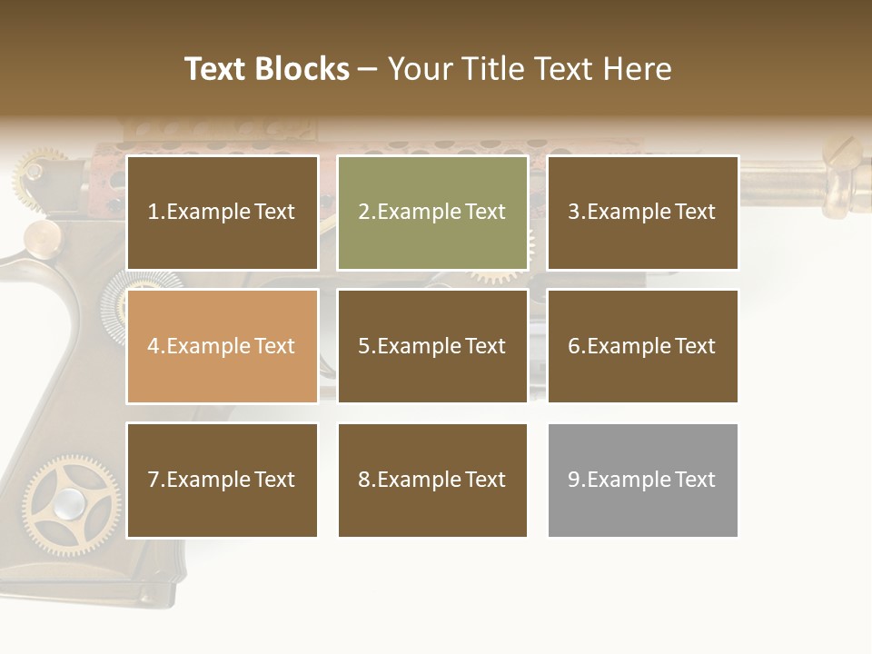Mad Futuristic Handgun PowerPoint Template