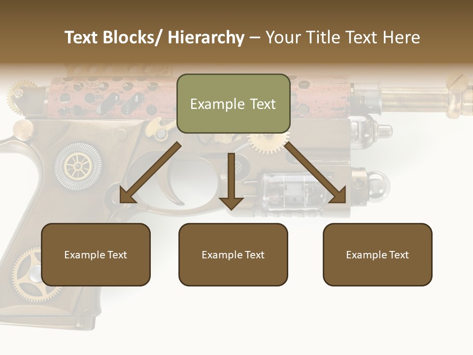 Mad Futuristic Handgun PowerPoint Template