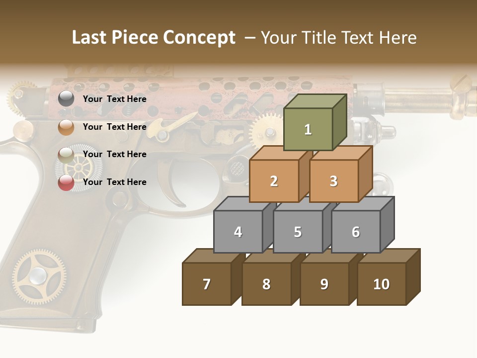 Mad Futuristic Handgun PowerPoint Template