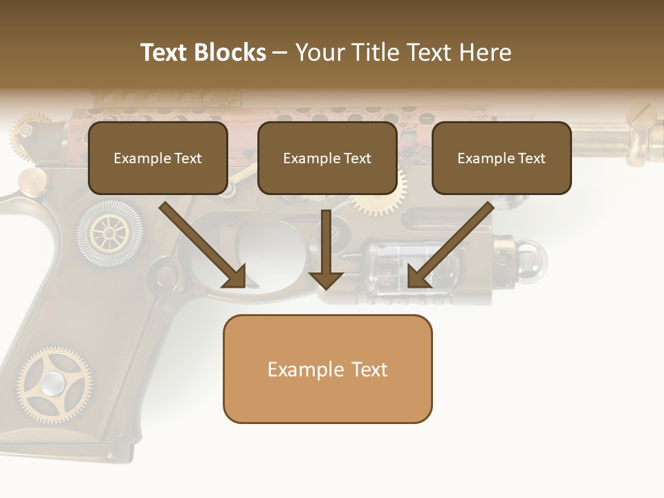 Mad Futuristic Handgun PowerPoint Template