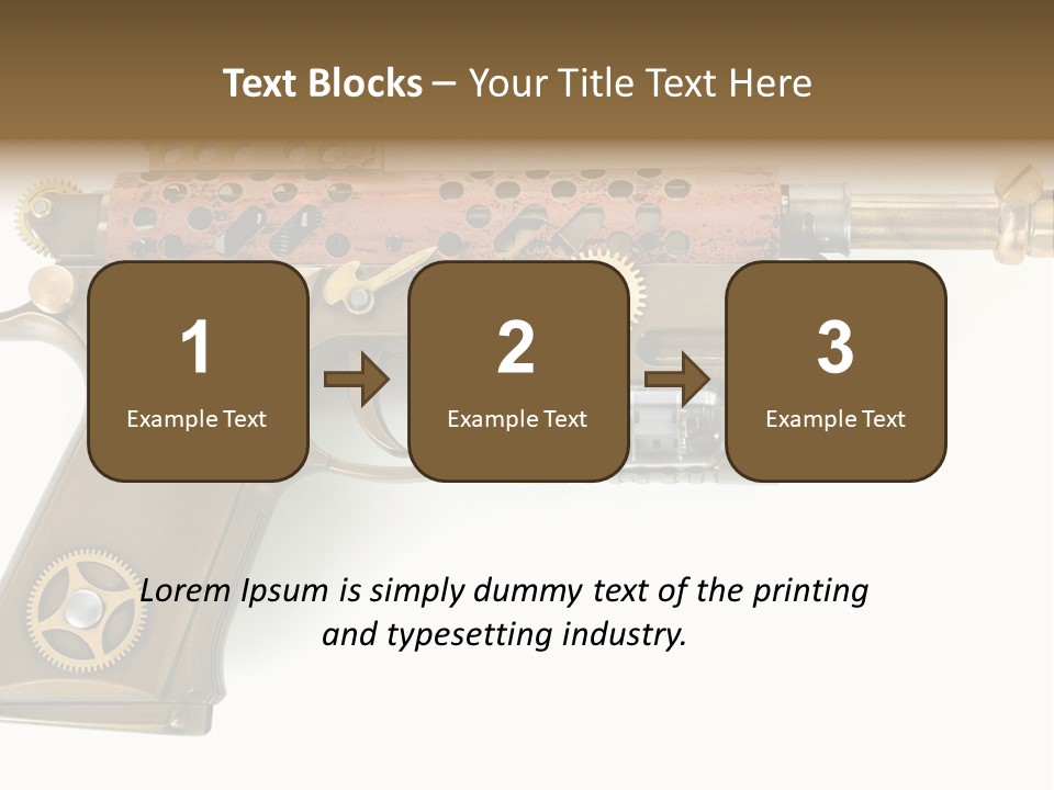 Mad Futuristic Handgun PowerPoint Template