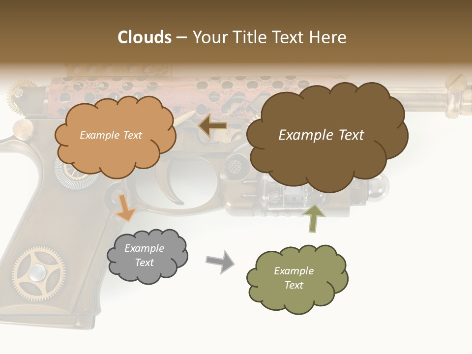 Mad Futuristic Handgun PowerPoint Template