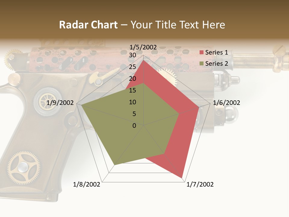 Mad Futuristic Handgun PowerPoint Template